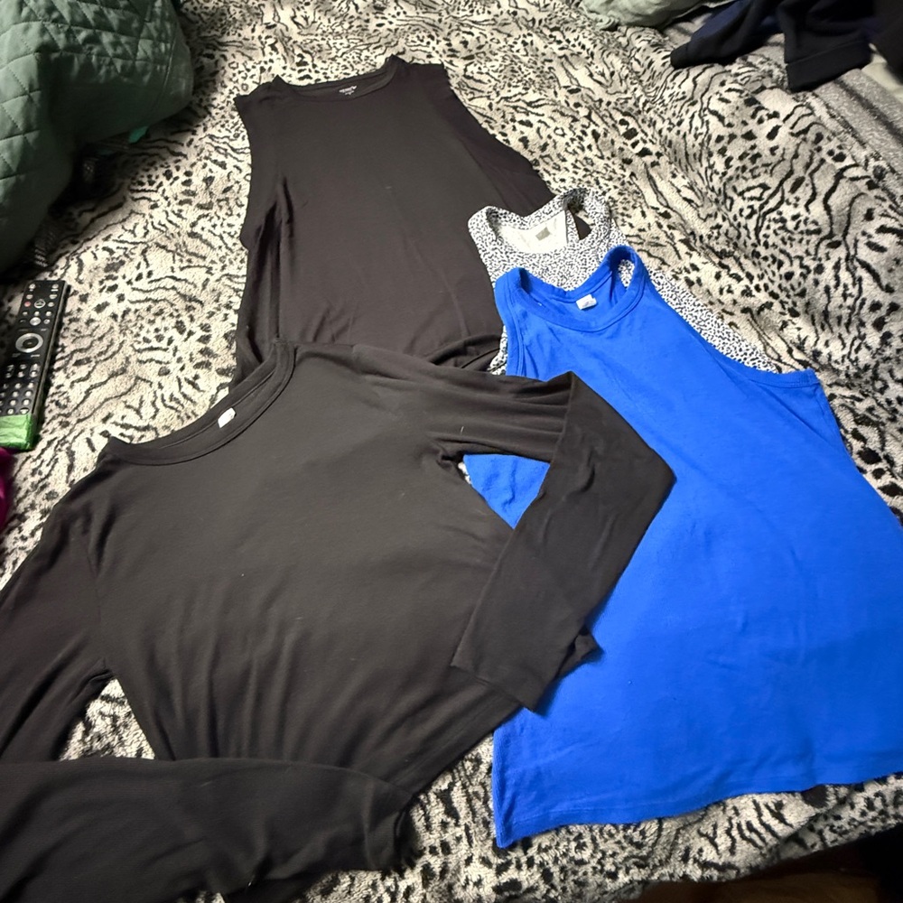 Stylish Black and Blue Women's Tops